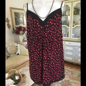 Cami black lace floral top size L/XL